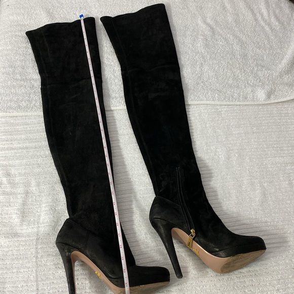 Prada black size37 usa7 leather like suede - Picture 15 of 16